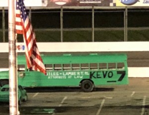 Bus and Flag